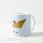 Summertime, Origami Hat personalisierter Mug Kaffeetasse (VorderseiteRechts)