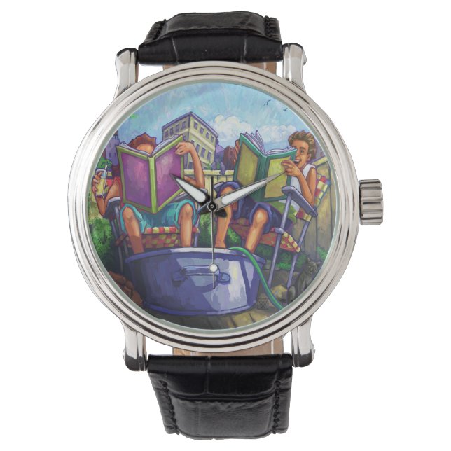 Summertime Reading Armbanduhr (Vorderseite)