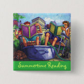 Summertime Reading Art Button (Vorderseite)