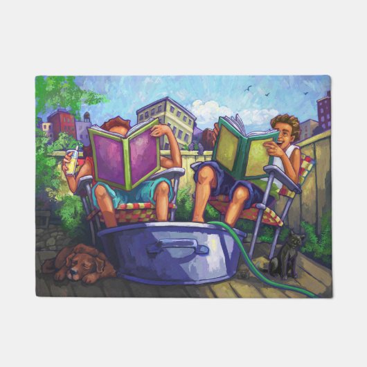 Summertime Reading Art Fußmatte (Vorderseite)