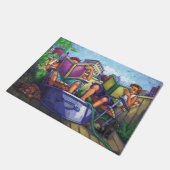 Summertime Reading Art Fußmatte (Schrägansicht)