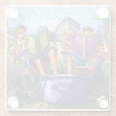 Summertime Reading Art Glasuntersetzer (Rückseite)