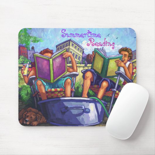 Summertime Reading Art Mousepad (Mit Mouse)