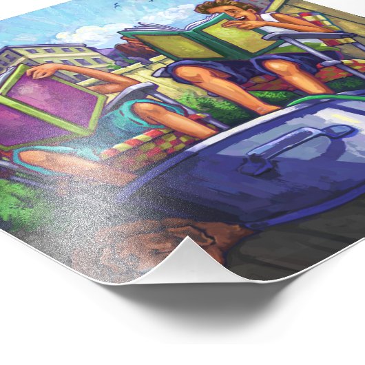 Summertime Reading Fotodruck (Ecke)