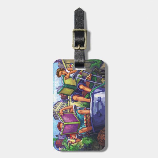 Summertime Reading Gepäckanhänger (Vorderseite vertikal)