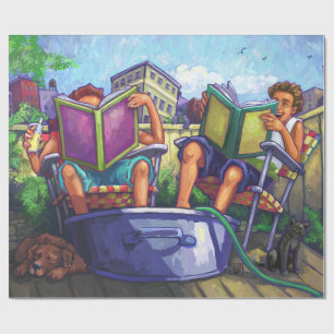 Summertime Reading Geschenkpapier