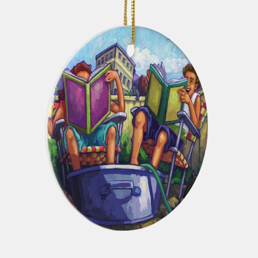 Summertime Reading Keramik Ornament (Rechts)