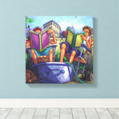 Summertime Reading Leinwanddruck (Insitu (Holzboden))