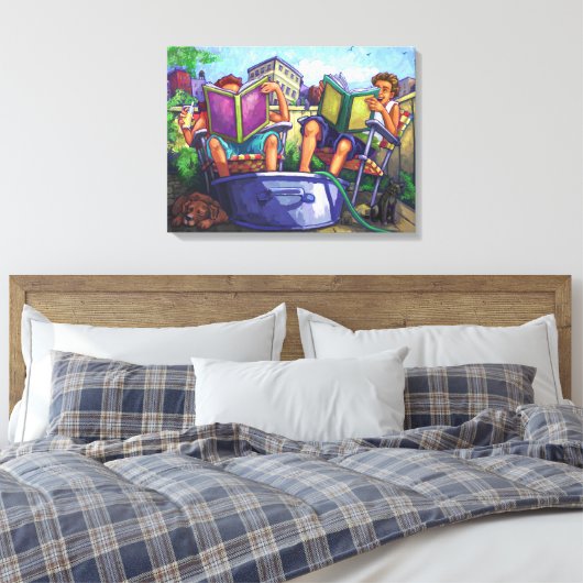 Summertime Reading Leinwanddruck (Insitu (Schlafzimmer))