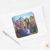 Summertime Reading Quadratischer Aufkleber (Umschlag)