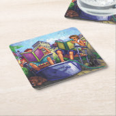 Summertime Reading Rechteckiger Pappuntersetzer (angewinkelt)