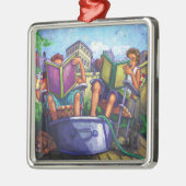 Summertime Reading Silbernes Ornament (Links)