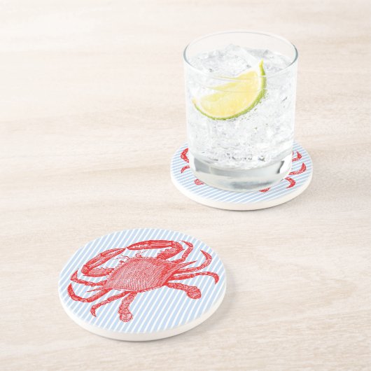 Summertime Seafood Crab Picnic Untersetzer (Seite)