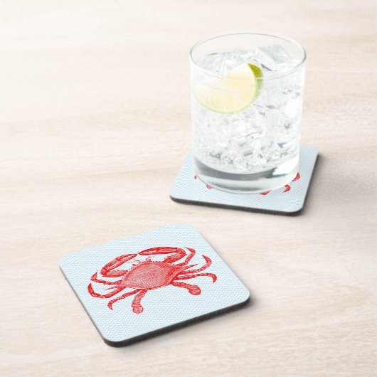 Summertime Seafood Crab Picnic Untersetzer (Rechte Seite)