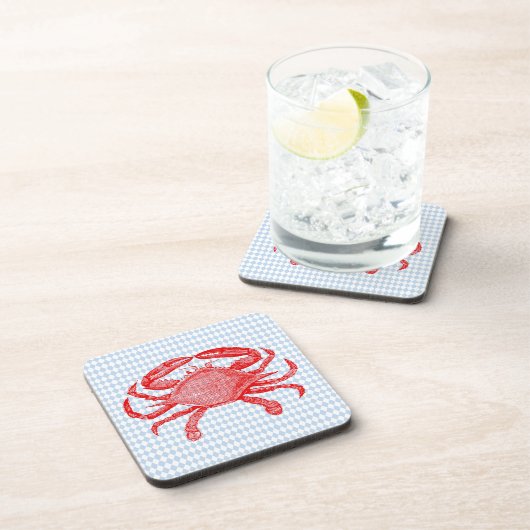 Summertime Seafood Crab Picnic Untersetzer (Rechte Seite)