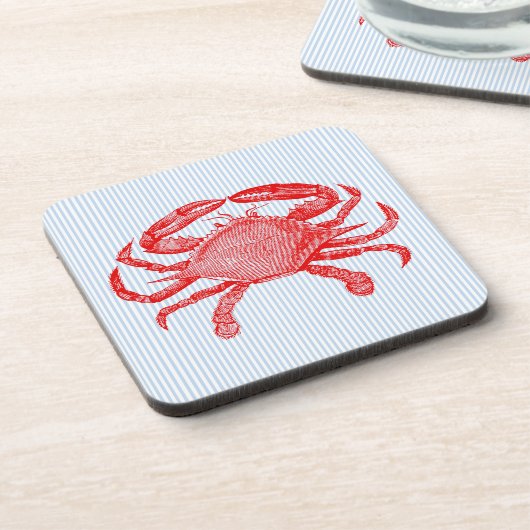 Summertime Seafood Crab Picnic Untersetzer (Linke Seite)