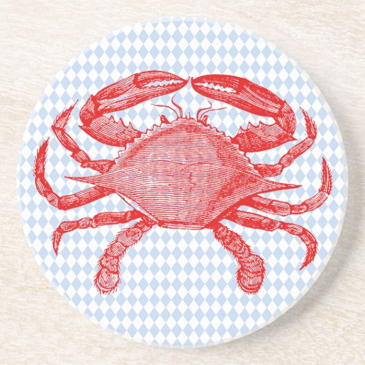 Summertime Seafood Crab Picnic Untersetzer (Vorne)