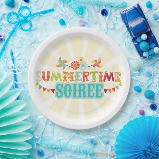 Summertime Soiree Paper Plate Pappteller (Party)