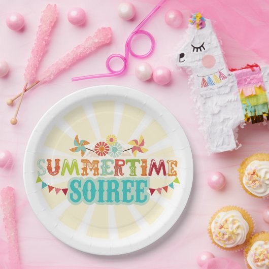 Summertime Soiree Paper Plate Pappteller (Party)