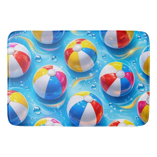 Summertime splash beach ball prem badematte (Vorderseite)