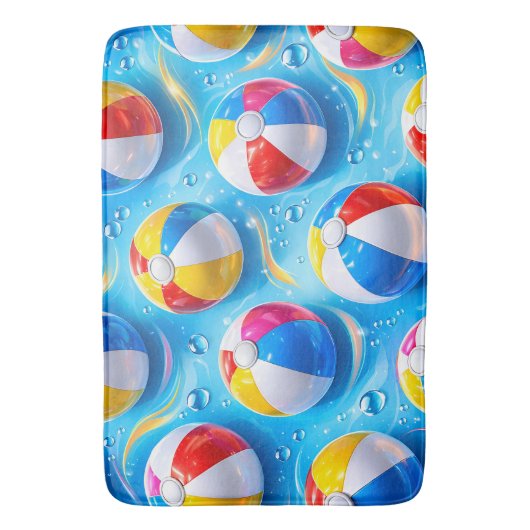 Summertime splash beach ball prem badematte (Vorderseite Vertikal)