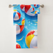 Summertime splash beach ball, premium hand and bat badhandtuch set (Insitu)
