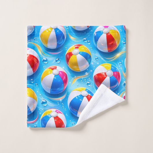 Summertime splash beach ball, premium hand and bat badhandtuch set (Waschlappen)