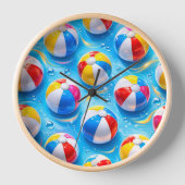 Summertime splash beach pool party uhr (Vorderseite)