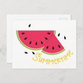 Summertime Watermelon Postkarte (Vorne/Hinten)