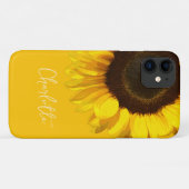 Summertime Yellow Sunflower - Anpassungsname Case-Mate iPhone Hülle (Rückseite (Horizontal))