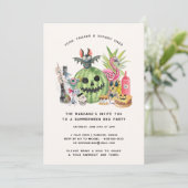 Summerween Backyard GRILLEN Party Einladung (Stehend Vorderseite)