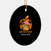 Summerween Beach Pumpkin Skeleton Funny Halloween Keramik Ornament (Rechts)
