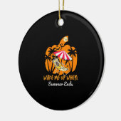 Summerween Beach Pumpkin Skeleton Funny Halloween Keramik Ornament (Links)