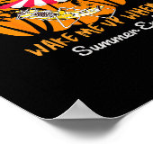 Summerween Beach Pumpkin Skeleton Funny Halloween Poster (Ecke)