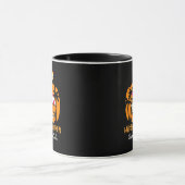 Summerween Beach Pumpkin Skeleton Funny Halloween Tasse (Zentrum)