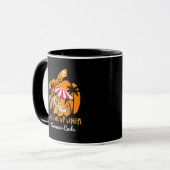 Summerween Beach Pumpkin Skeleton Funny Halloween Tasse (Vorderseite Links)