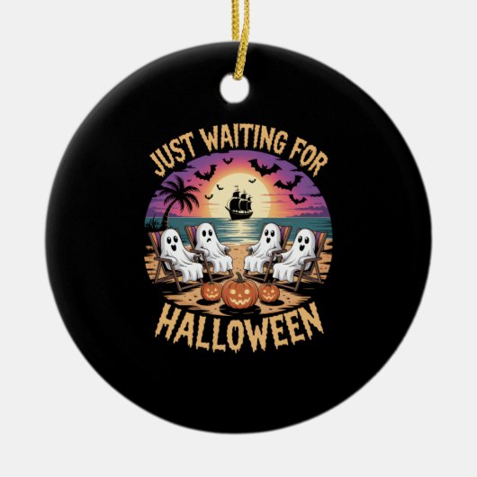 Summerween Beach Spooky Keramik Ornament (Vorne)