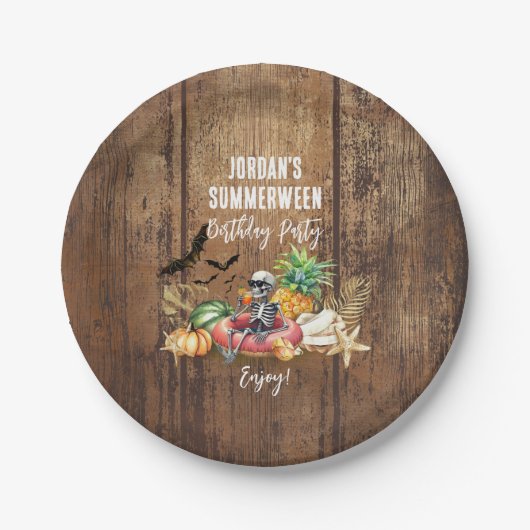 Summerween Birthday Party Pappteller (Vorderseite)