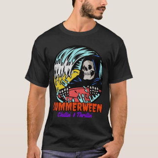 Summerween Chillin’ Ghost Ride – Retro Halloween T-Shirt
