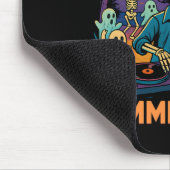 Summerween Dj Skeleton Beach Party Halloween Music Mousepad (Ecke)