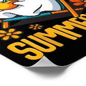 Summerween Funny Ghost Halloween Summer Beach Vibe Poster (Ecke)