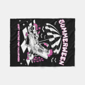 Summerween gerade für Halloween Skeleton Bea Gewar Fleecedecke (Vorderseite (Horizontal))