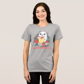 Summerween Ghost with Strawberries Tri-Blend Shirt (Vorderseite voll)