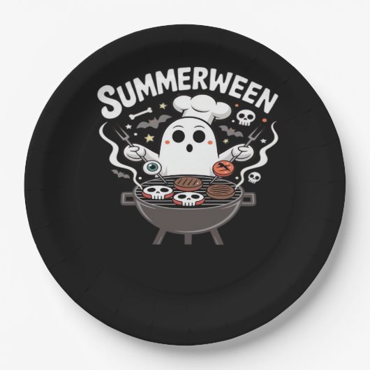 Summerween GRILLEN Funny Pappteller (Vorderseite)