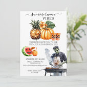 Summerween GRILLEN Party Summer Pool Party Einladung (Stehend Vorderseite)