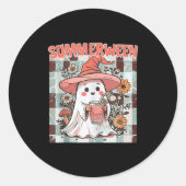 Summerween Halloween Fall Trending Design Ta Runder Aufkleber (Vorderseite)