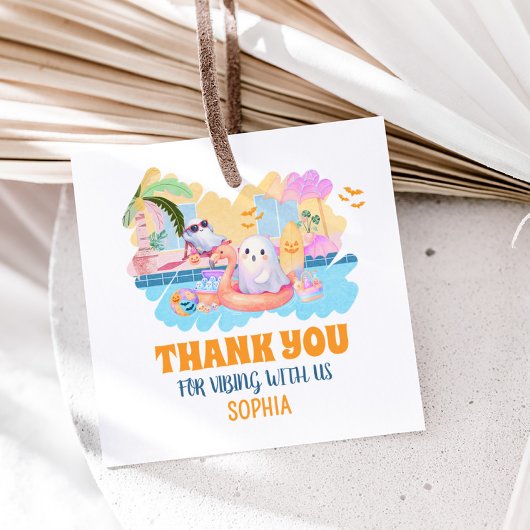 Summerween Halloween Pool Geburtstagsplatz Geschenkanhänger