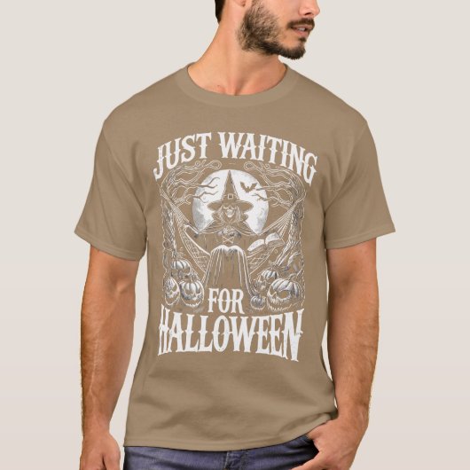 Summerween Halloween Summer Just Waiting For Hallo T-Shirt (Vorderseite)