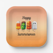 Summerween Halloween Summer Party Pappteller (Vorderseite)