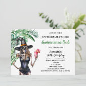 Summerween Hexen Pool Bash Geburtstag Einladung (Stehend Vorderseite)